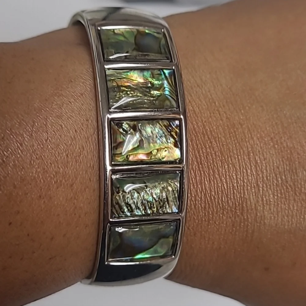 Y2K VINTAGE  Watch & Bracelet with Abalone Inlay